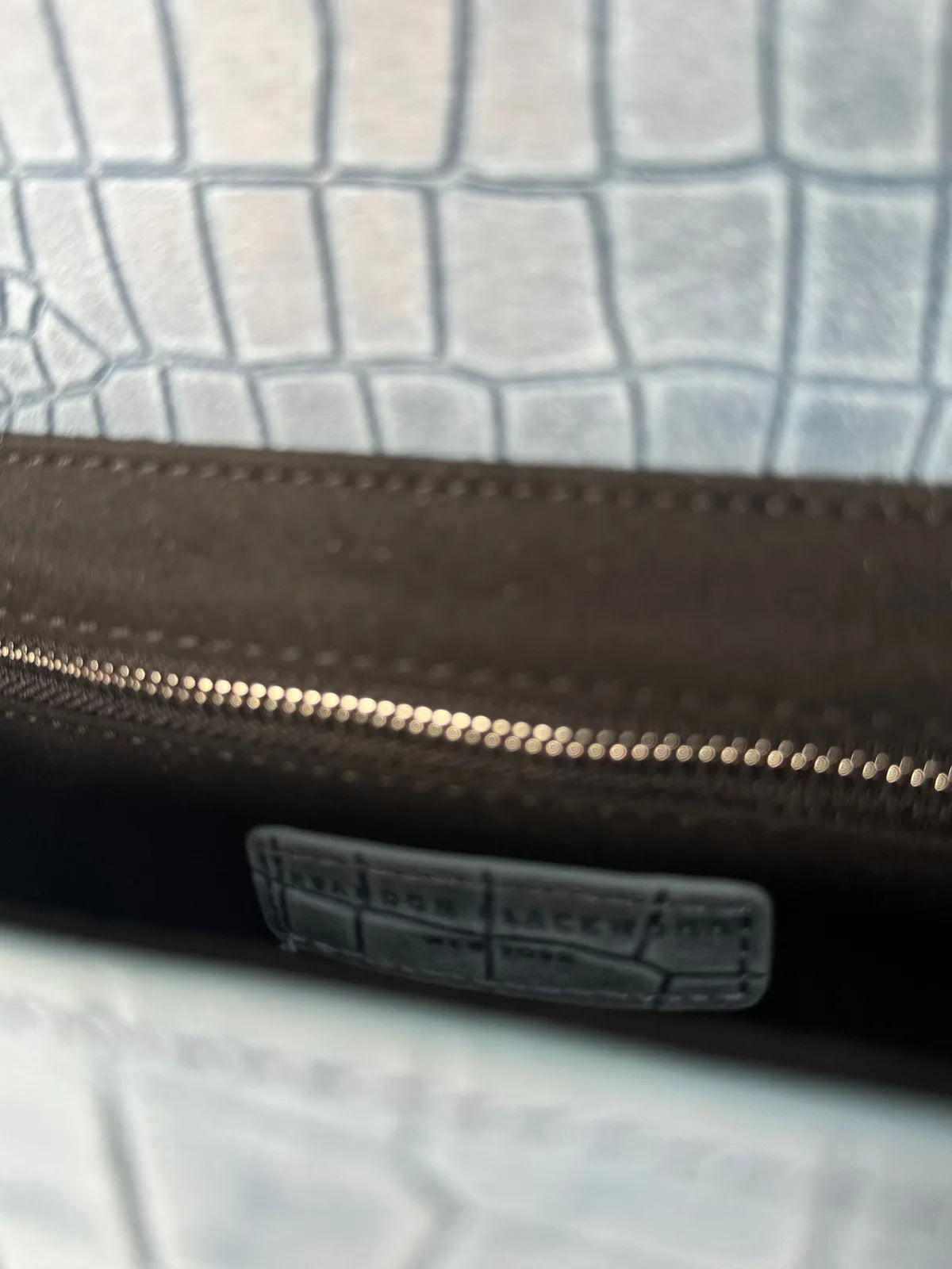 Brandon Blackwood Embossed Suede Sophia Bag